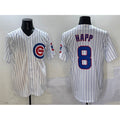 Chicago Cubs #8 Ian Happ White Cool Base Stitched Baseball Jersey