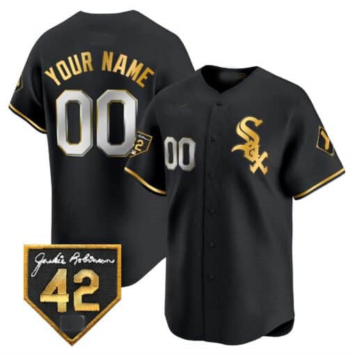 Chicago White Sox 2024 Jackie Robinson Patch Vapor Premier Limited Custom Jersey ¨C All Stitched-Black Baseball Jersey