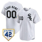 Chicago White Sox 2024 Jackie Robinson Patch Vapor Premier Limited Custom Jersey ¨C White Baseball Jersey
