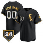 Chicago White Sox 2024 Spring Training Patch Vapor Premier Limited Custom Jersey ¨C All Stitched-Black Gold Baseball Jersey