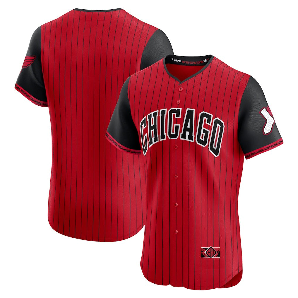 Chicago White Sox Red-Black 2025 City Connect Elite Baseball Jersey