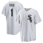 Chicago White Sox White #1 Dad Home Replica Baseball Jersey