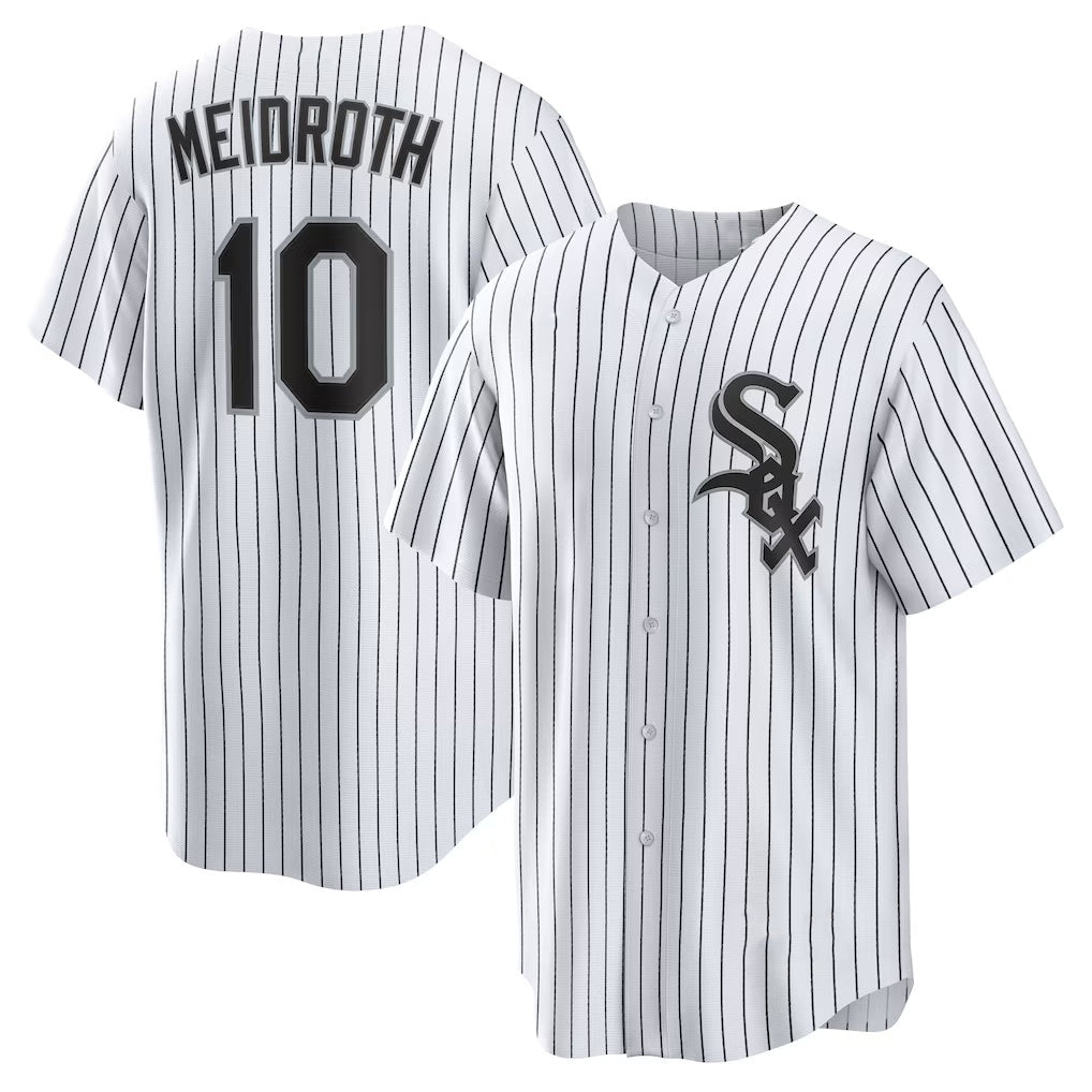 Chicago White Sox #10 Chase Meidroth White Home Replica Baseball Jersey