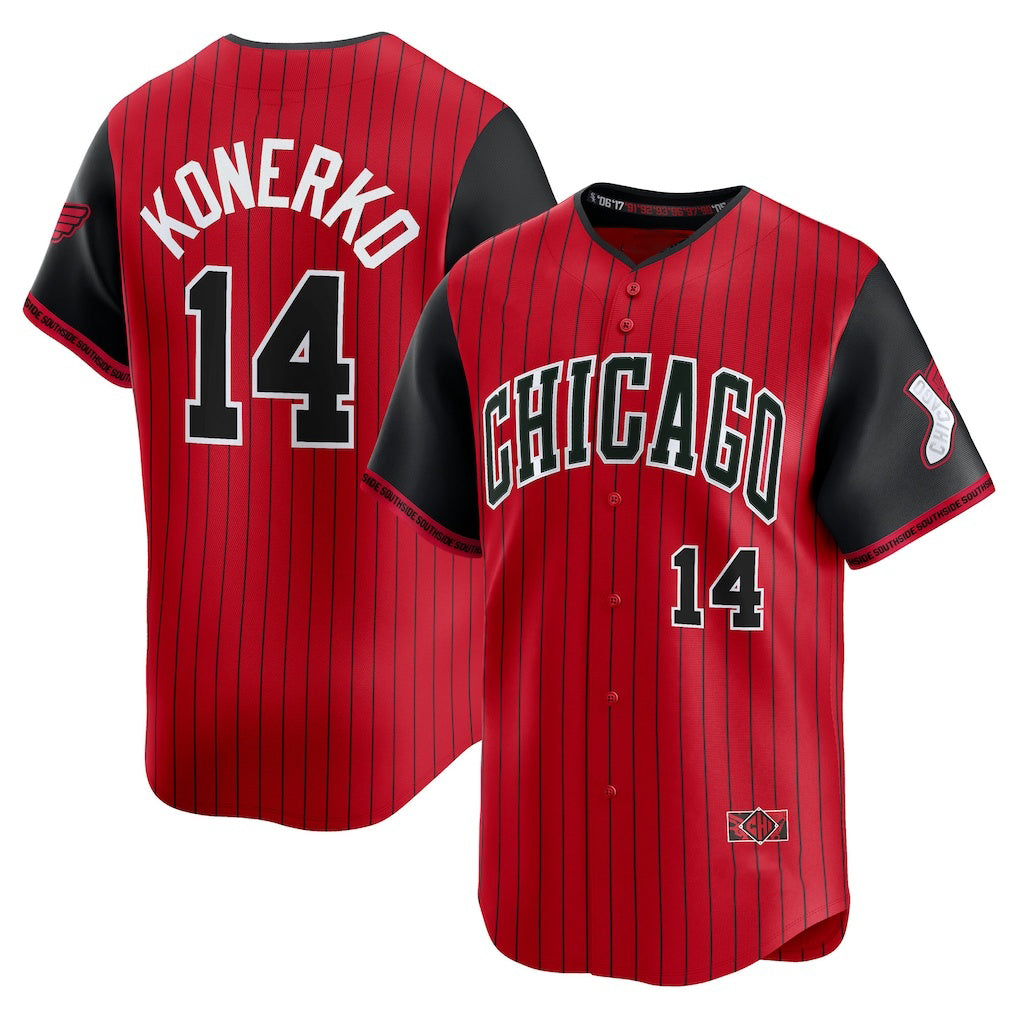 Chicago White Sox #14 Paul Konerko Red-Black 2025 City Connect Limited Retired Player Baseball Jersey