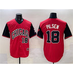 Chicago White Sox #18 Pilsen Red Black 2025 City Connect Limited Stitched Baseball Jersey
