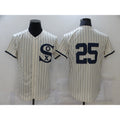 Chicago White Sox #25 Andrew Vaughn 2021 Cream Navy Field of Dreams Flex Base Stitched Baseball Jersey