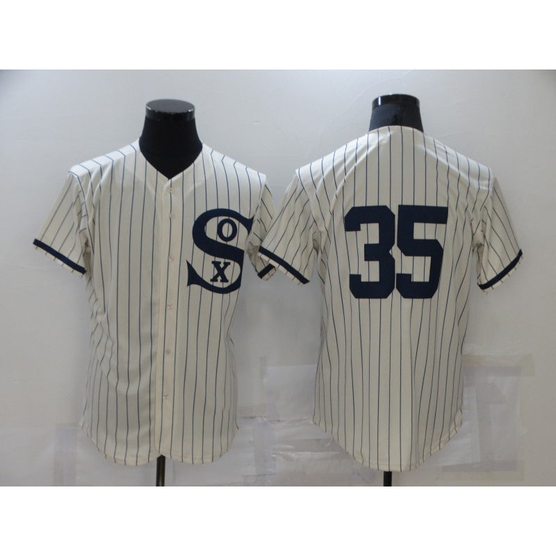 Chicago White Sox #35 Frank Thomas 2021 Cream Navy Field of Dreams Flex Base Stitched Baseball Jersey