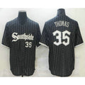 Chicago White Sox #35 Frank Thomas Black With Small Number 2021 City Connect Stitched Cool Baseball Jersey
