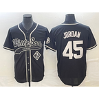 Chicago White Sox #45 Michael Jordan Black Cool Base Stitched Baseball Jersey