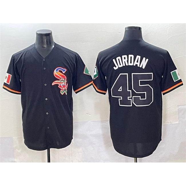 Chicago White Sox #45 Michael Jordan Black Mexico Limited Stitched Baseball Jersey