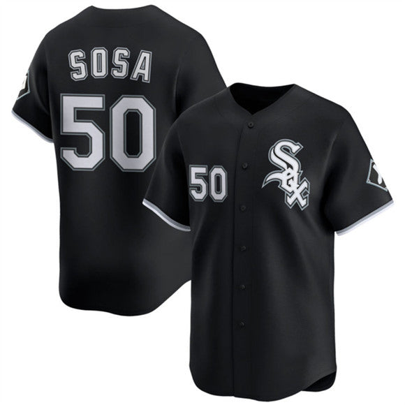 Chicago White Sox #50 Lenyn Sosa Black 2025 Alternate Limited Stitched Baseball Jersey