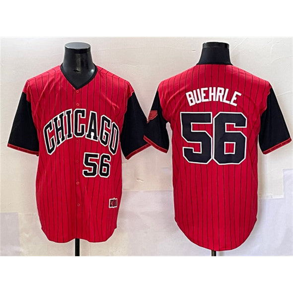 Chicago White Sox #56 Mark Buehrle Red Black 2025 City Connect Limited Stitched Baseball Jersey