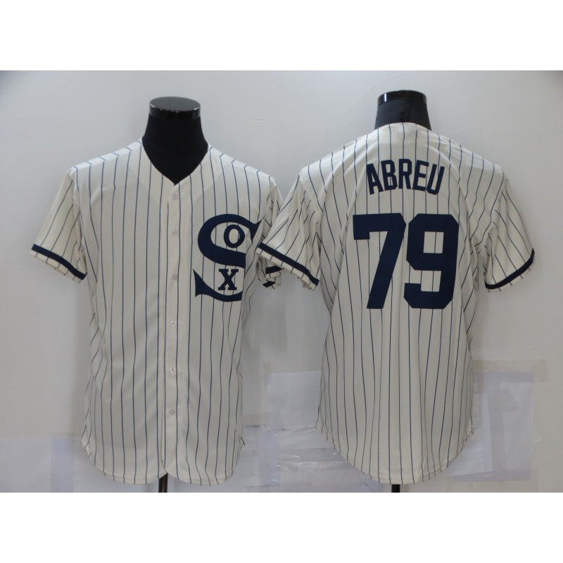 Chicago White Sox #79 Jose Abreu 2021 Cream Field of Dreams Name Cool Base Stitched Baseball Jersey