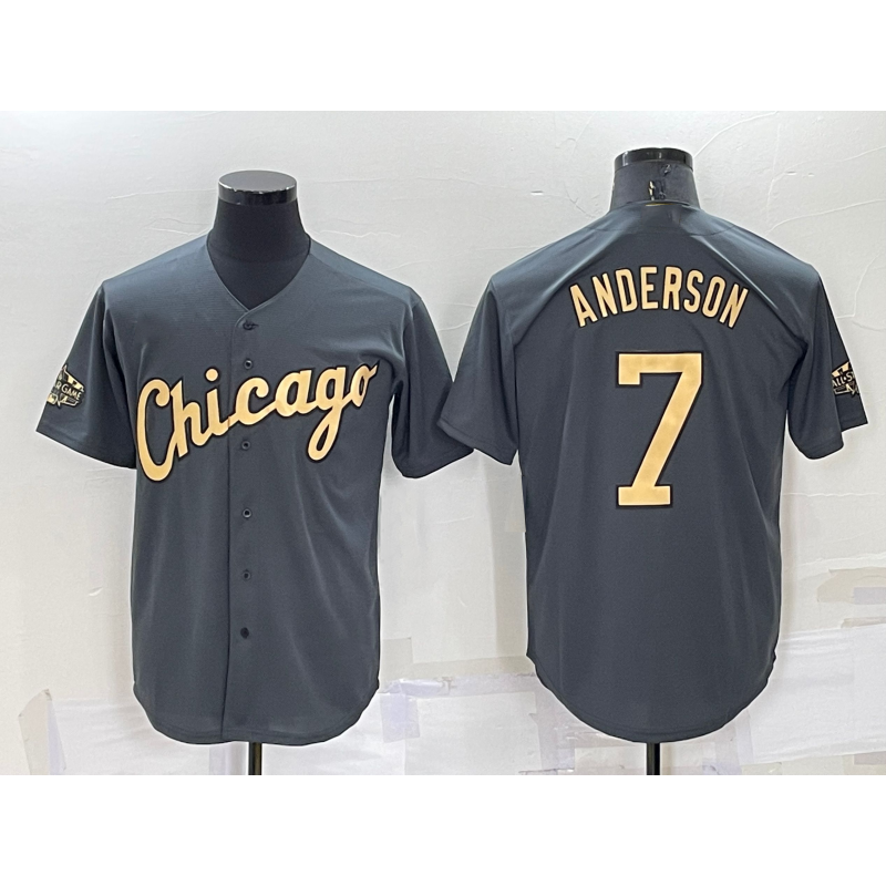 Chicago White Sox #7 Tim Anderson Grey 2022 All Star Stitched Cool Baseball Jersey