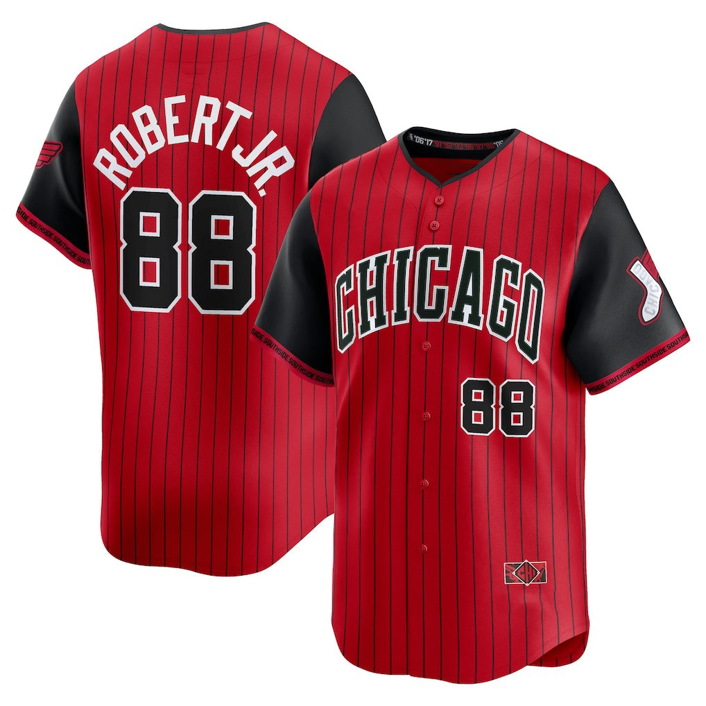 Chicago White Sox #88 Luis Robert Jr. Red-Black 2025 City Connect Limited Player Baseball Jersey