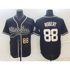 Chicago White Sox #88 Luis Robert Number Black Cool Base Stitched Baseball Jersey