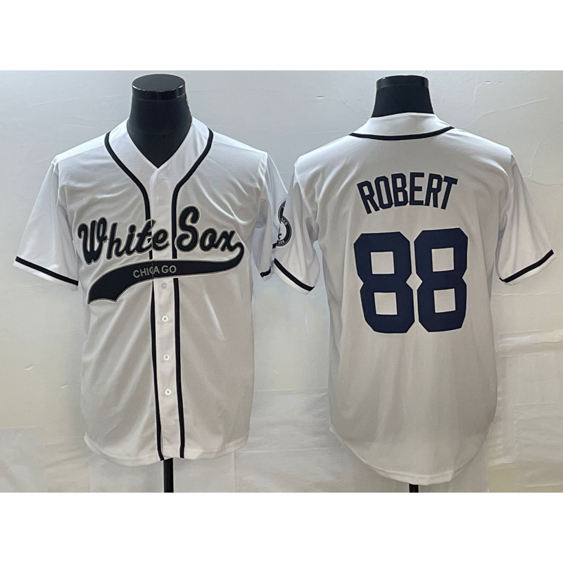 Chicago White Sox #88 Luis Robert White Cool Base Stitched Baseball Jersey