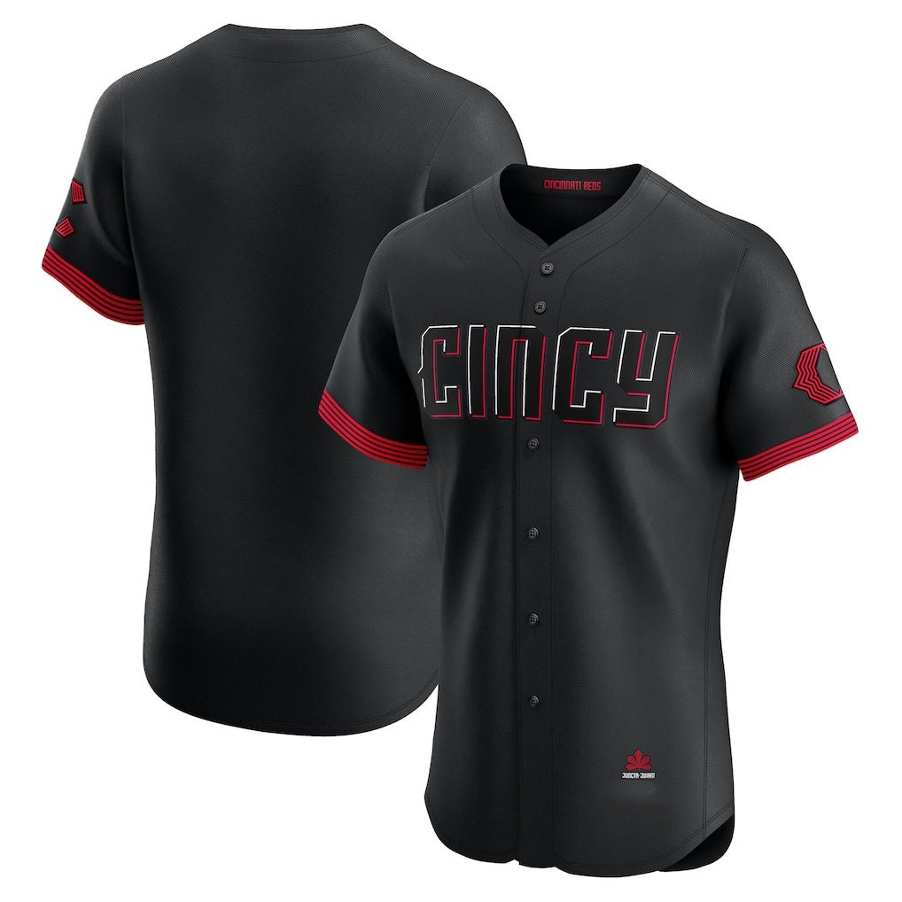 Cincinnati Reds Black City Connect Elite Baseball Jersey