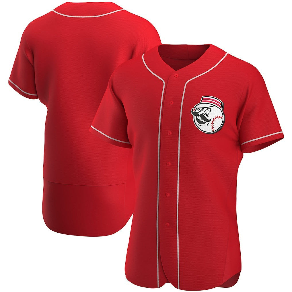Cincinnati Reds Scarlet Alternate Authentic Team Logo Baseball Jersey
