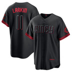 Cincinnati Reds #11 Barry Larkin Black City Connect Replica Player Baseball Jersey