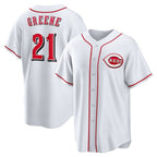 Cincinnati Reds #21 Hunter Greene White Home Replica Baseball Jersey
