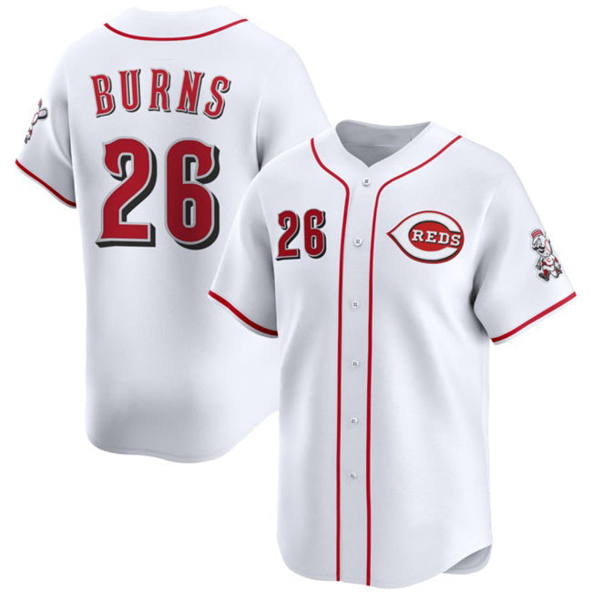 Cincinnati Reds #26 Chase Burns White Home Limited Stitched Baseball Jersey