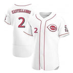 Cincinnati Reds #2 Nick Castellanos White 2021 Home Player Baseball Jersey