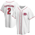 Cincinnati Reds #2 Nick Castellanos White 2021 Replica Home Baseball Jersey