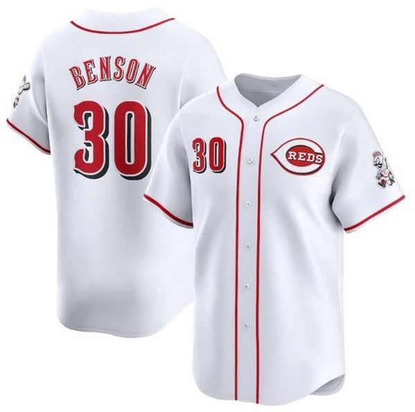 Cincinnati Reds #30 Will Benson White Home Limited Baseball Stitched Baseball Jersey