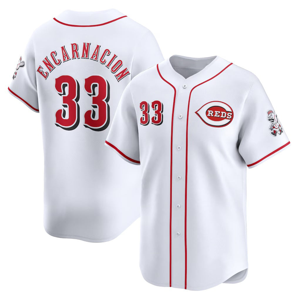 Cincinnati Reds #33 Christian Encarnacion-Strand White Home Limited Player Baseball Jersey