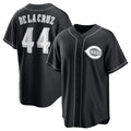 Cincinnati Reds #44 Elly De La Cruz Black Lights Out Limited Stitched Baseball Jersey