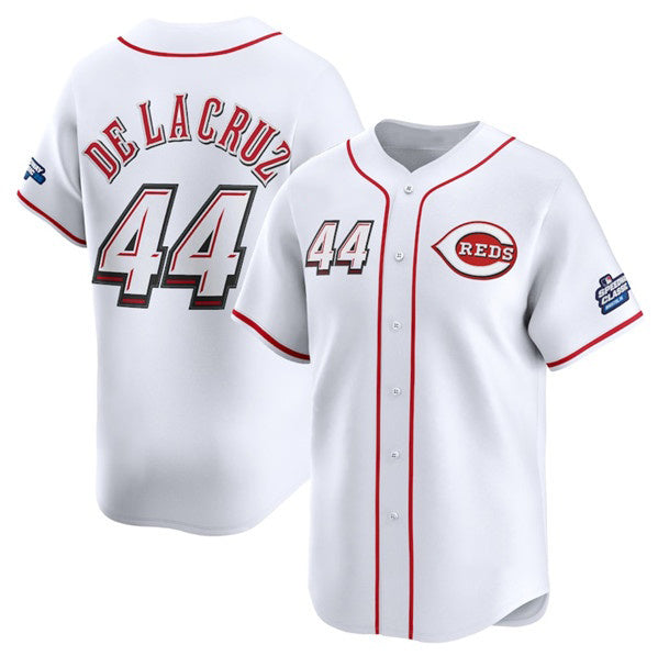 Cincinnati Reds #44 Elly De La Cruz White 2025 Speedway Classic Home Limited Stitched Baseball Jersey