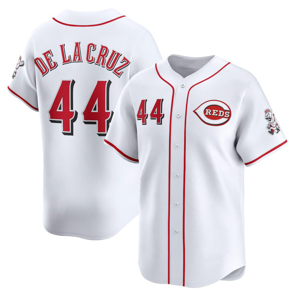 Cincinnati Reds #44 Elly De La Cruz White Home Limited Player Baseball Jersey