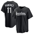 Cleveland Guardians #11 José Ramírez Black Replica Player Baseball Jersey
