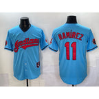 Cleveland Guardians #11 José Ramírez Blue Vapor Premier Limited Stitched Baseball Jersey