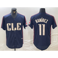 Cleveland Guardians #11 Jose Ramirez Navy 2024 City Connect Limited Stitched Baseball Jersey