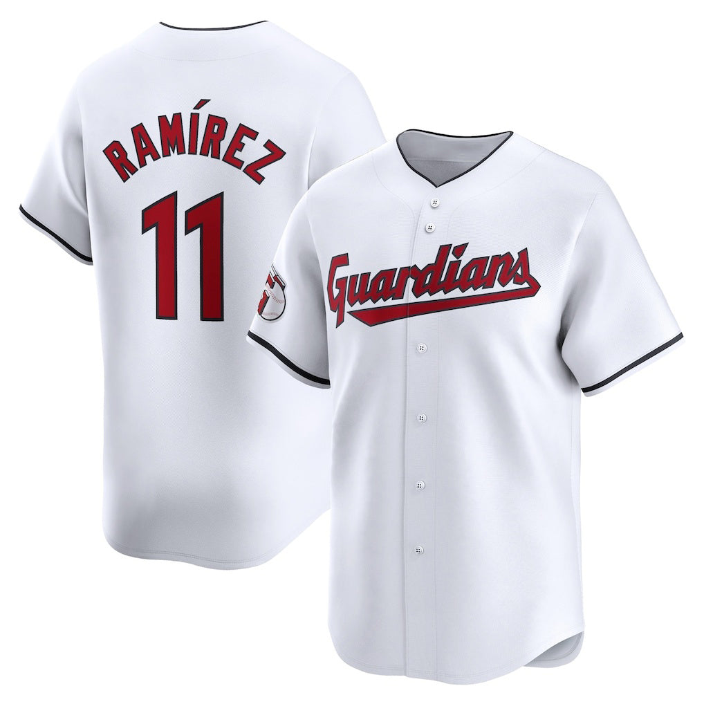 Cleveland Guardians #11 Jose Ramirez White Home Limited Player Baseball Jersey