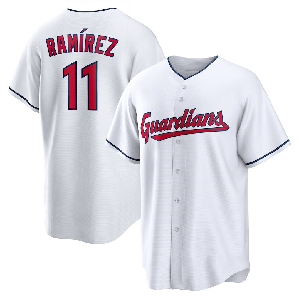 Cleveland Guardians #11 José Ramírez White Replica Player Baseball Jersey