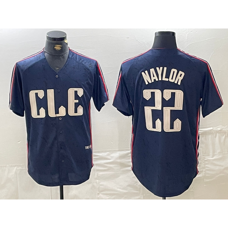 Cleveland Guardians #22 Josh Naylor Navy 2024 City Connect Limited Stitched Baseball Jersey