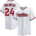 Cleveland Guardians #24 Chase DeLauter White Cool Base Limited Stitched Baseball Jersey