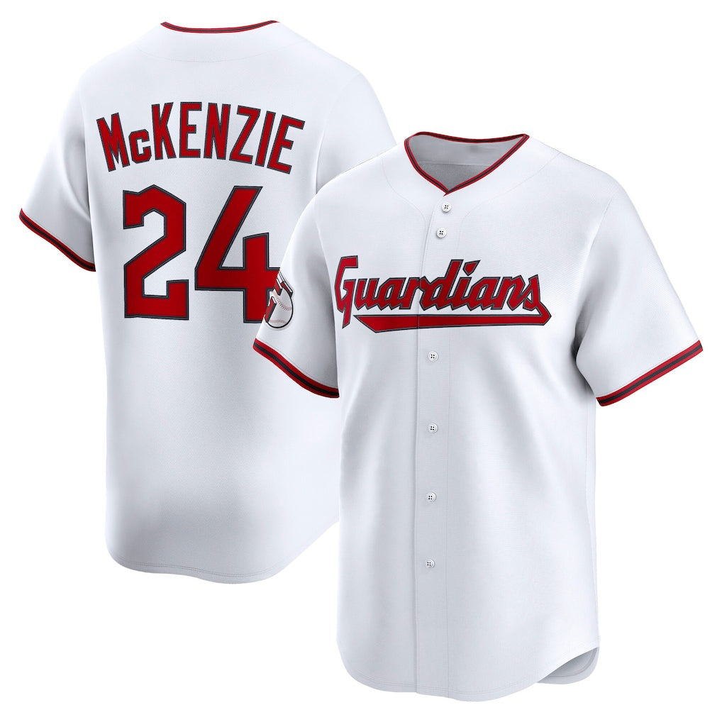Cleveland Guardians #24 Triston McKenzie White Home Limited Player Baseball Jersey
