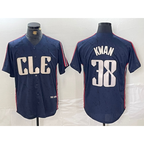 Cleveland Guardians #38 Steven Kwan Navy 2024 City Connect Limited Stitched Baseball Jersey