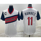 Cleveland Indians #11 Jose Ramirez White 2021 Little League Classic Stitched Baseball Jersey