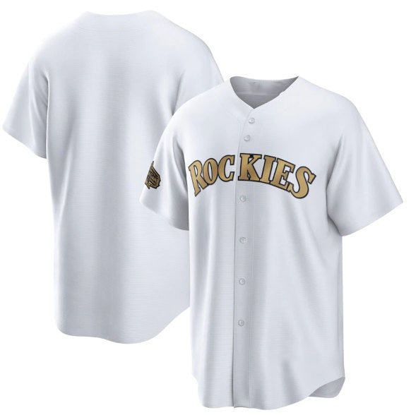 Colorado Rockies Blank White 2022 All-Star Cool Base Stitched Baseball Jersey