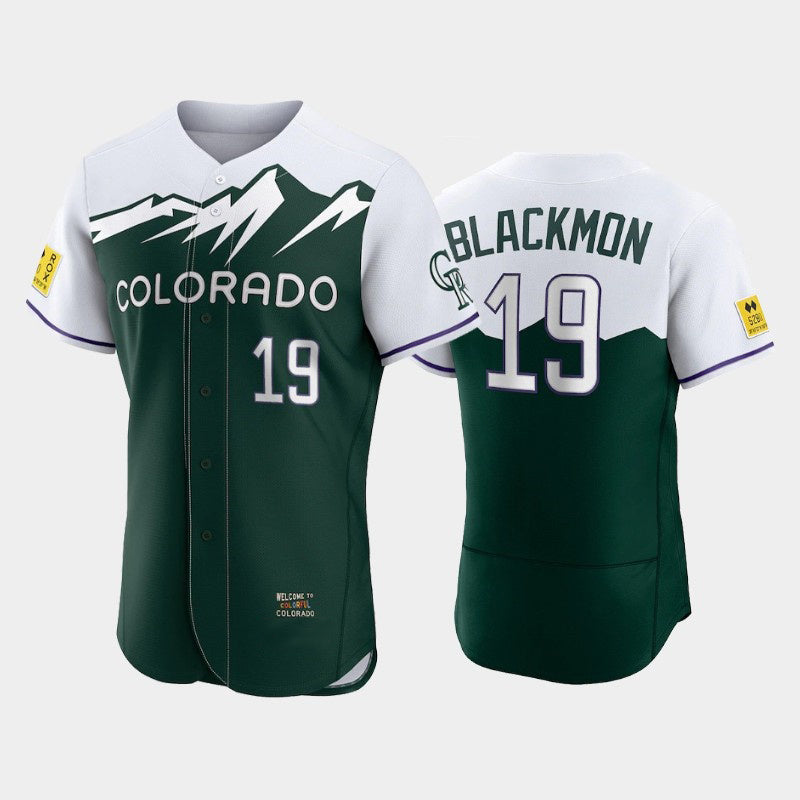 Colorado Rockies #19 Charlie Blackmon 2022 Green City Connect Flex Base Stitched Baseball Jersey