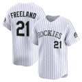 Colorado Rockies #21 Kyle Freeland White Home Limited Player Baseball Jersey