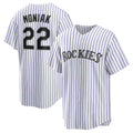 Colorado Rockies #22 Mickey Moniak White Home Replica Baseball Jersey