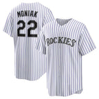 Colorado Rockies #22 Mickey Moniak White Home Replica Baseball Jersey