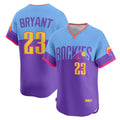 Colorado Rockies #23 Kris Bryant Purple-Light Blue 2025 City Connect Limited Player Baseball Jersey