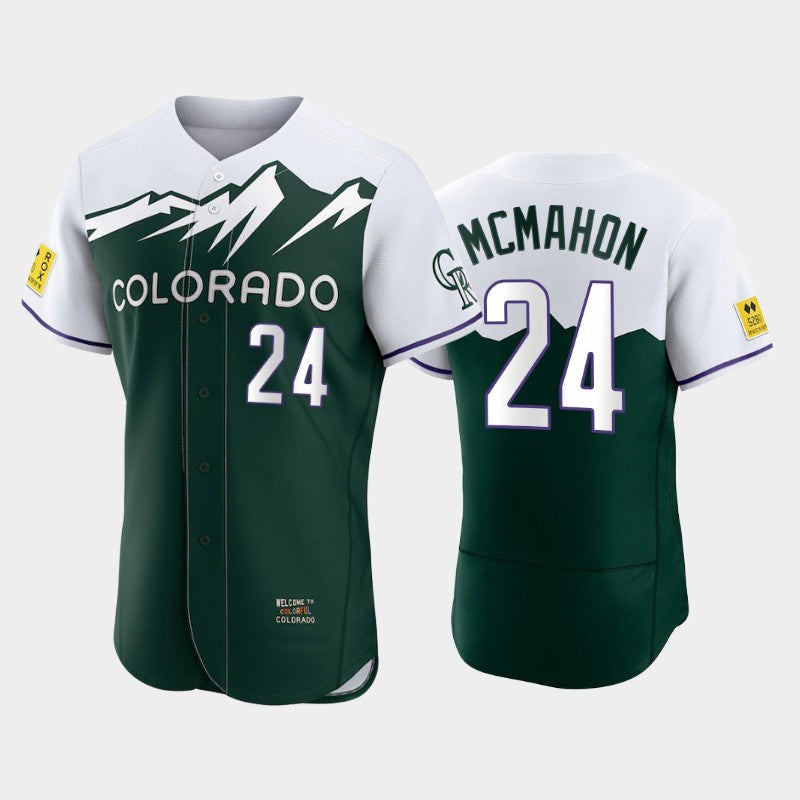 Colorado Rockies #24 Ryan McMahon 2022 Green City Connect Flex Base Stitched Baseball Jersey